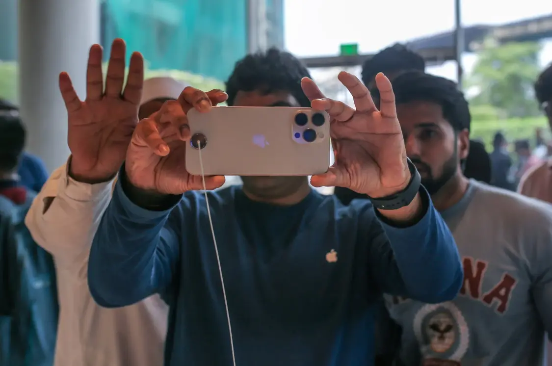 蘋果孟買門店的iPhone 16 Pro